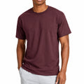 Herren T-Shirt L Bordeaux kurzarm mit Rundhalsausschnitt