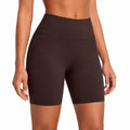 Damen Radlerhose L aus elastischem Synthetikgewebe Schwarz mit hohem Bund für Sport