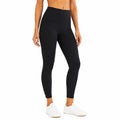 Sportleggings Größe L aus elastischem Synthetikmaterial Schwarz mit hohem Bund